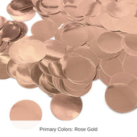 12 Pack Bulk Metallic Deluxe Dot Party Confetti - rose gold (0.5 Oz/Pkg)