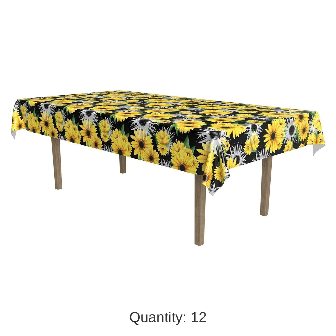 12 Pack Bulk Sunflower Party Tablecover