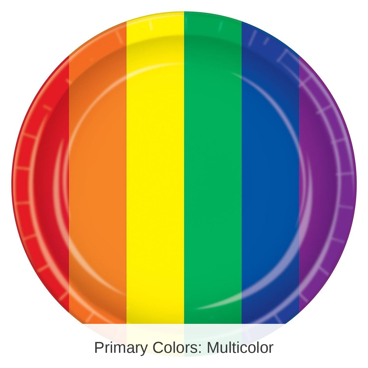 96 Pack Bulk Rainbow Paper Plates 9 inch