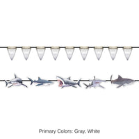 12 Pack Bulk Shark Party Streamer Set