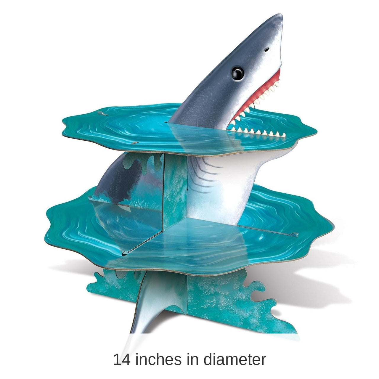 12 Pack Bulk Shark Party Cupcake Stand