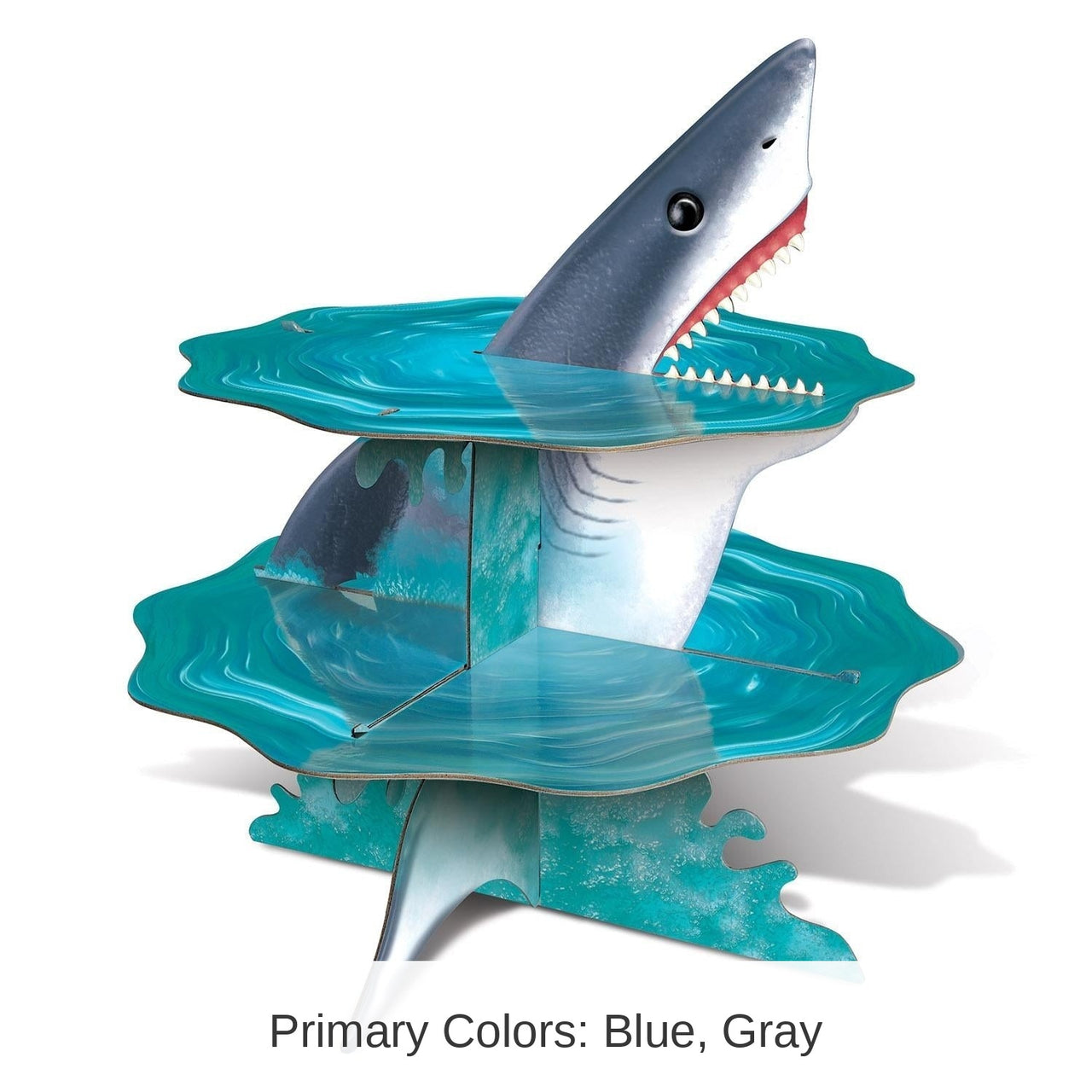 12 Pack Bulk Shark Party Cupcake Stand