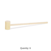 6 Pack Bulk Mardi Gras Wooden Mallet