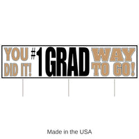 6 Pack Bulk Graduation Party Plastic Jumbo Grad Yard Sign