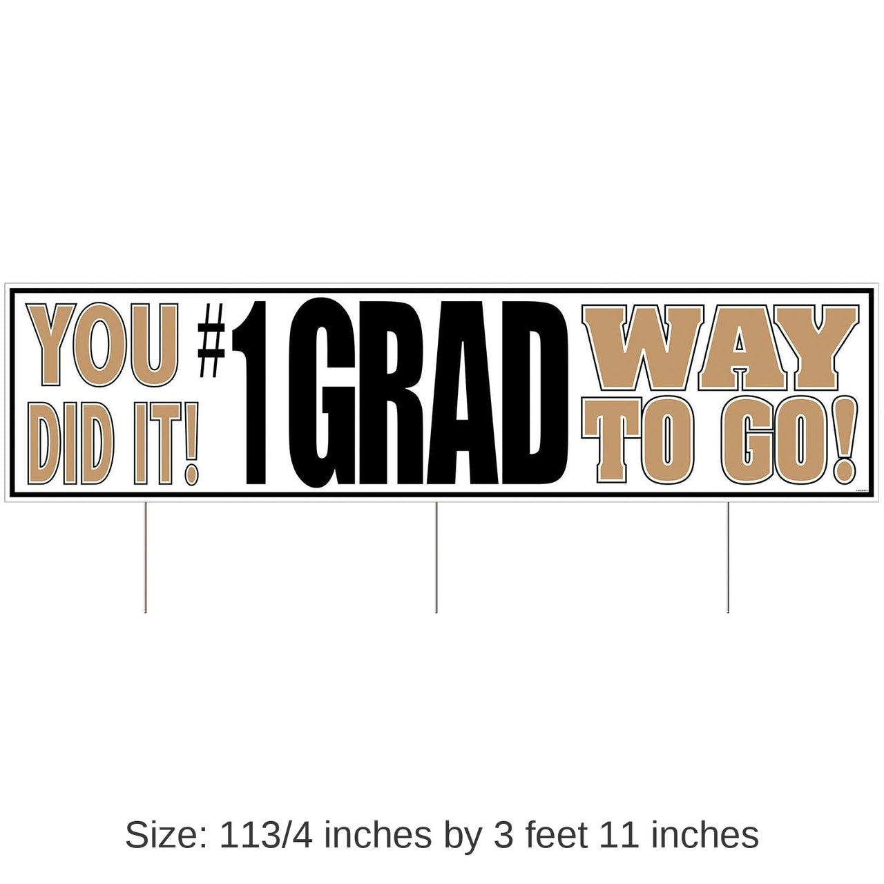 6 Pack Bulk Graduation Party Plastic Jumbo Grad Yard Sign