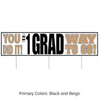 6 Pack Bulk Graduation Party Plastic Jumbo Grad Yard Sign