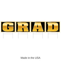 6 Pack Bulk Graduation Party Plastic Grad Yard Sign