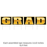6 Pack Bulk Graduation Party Plastic Grad Yard Sign