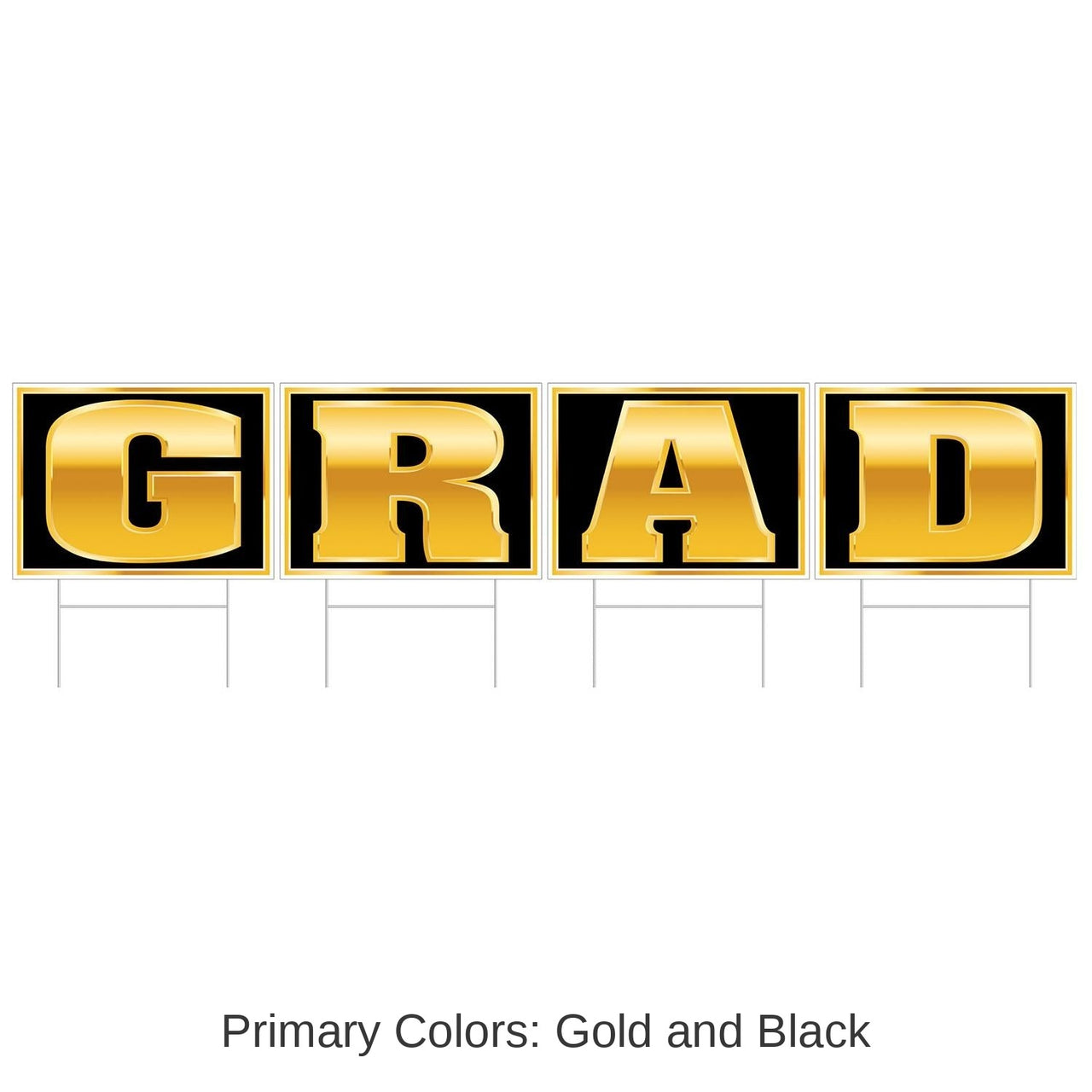 6 Pack Bulk Graduation Party Plastic Grad Yard Sign