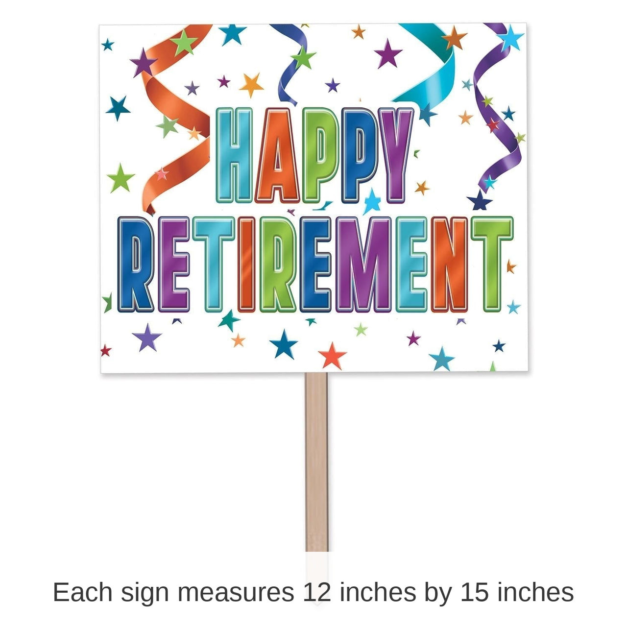 6 Pack Bulk Happy Retirement Party Yard Sign