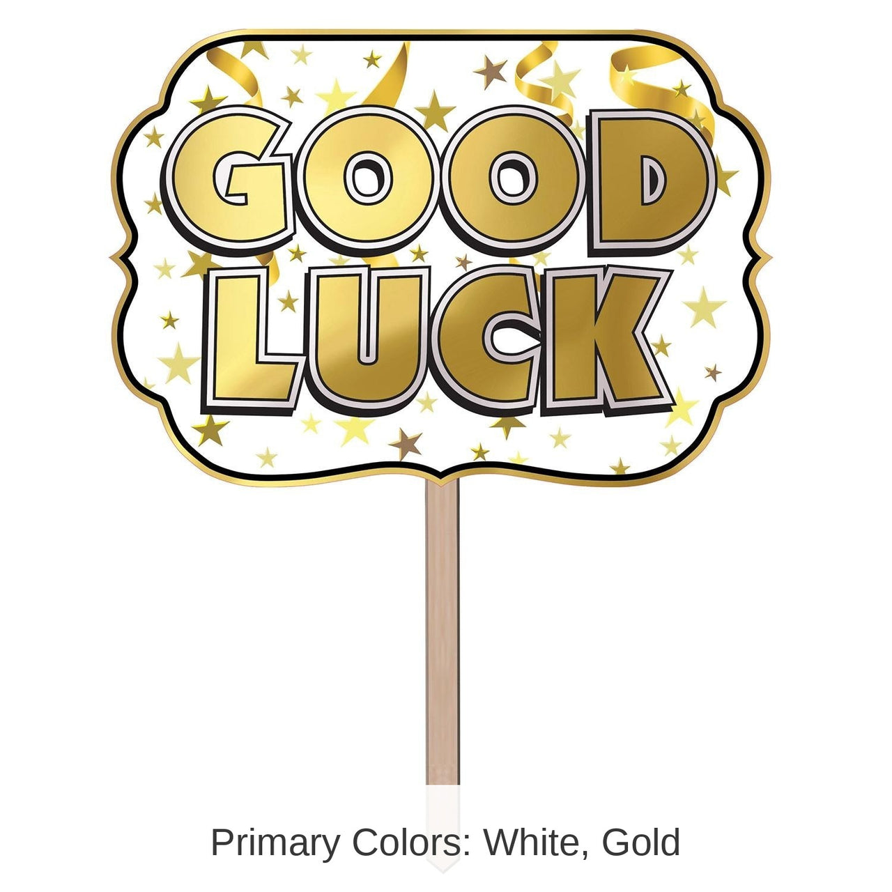 6 Pack Bulk Foil "Good Luck" Party Yard Sign