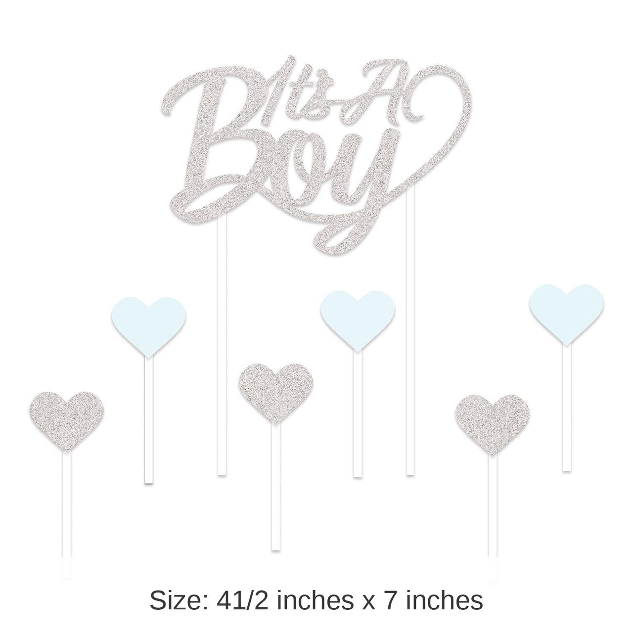 12 Pack Bulk It's A Boy Cake Topper