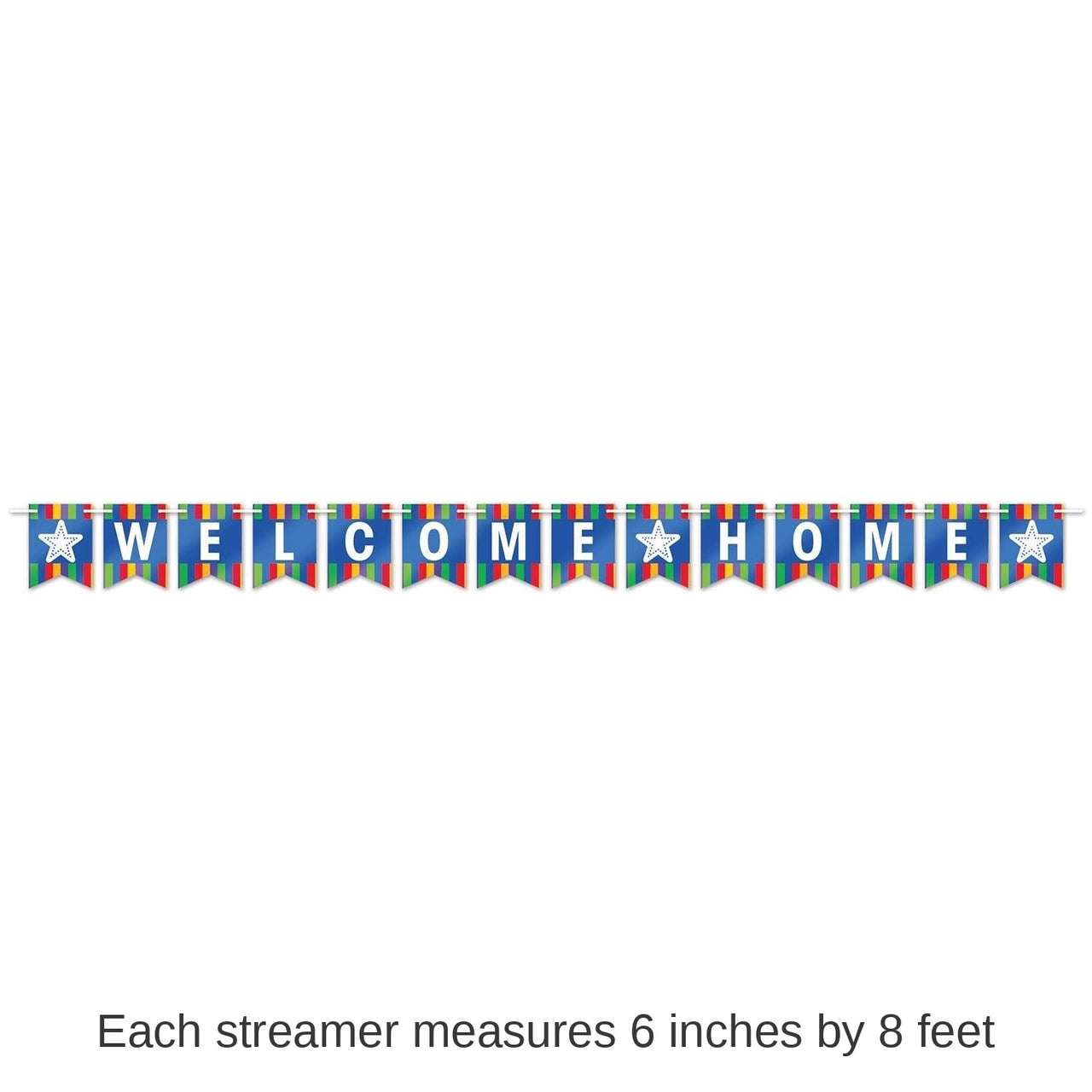 12 Pack Bulk Foil Welcome Home Party Streamer