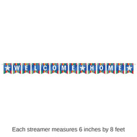 12 Pack Bulk Foil Welcome Home Party Streamer