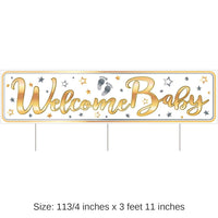 6 Pack Bulk Plastic Jumbo Welcome Baby Yard Sign