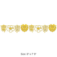12 Pack Bulk Luau Party Foil Die-Cut Floral Streamer