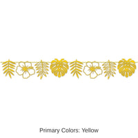 12 Pack Bulk Luau Party Foil Die-Cut Floral Streamer