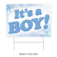 6 Pack Bulk Plastic It's A Boy! Yard Sign