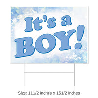 6 Pack Bulk Plastic It's A Boy! Yard Sign