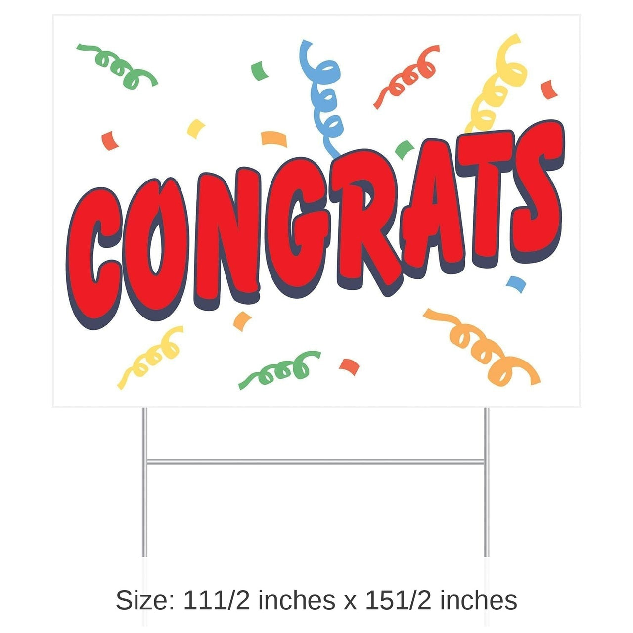 6 Pack Bulk Plastic Congrats Party Yard Sign