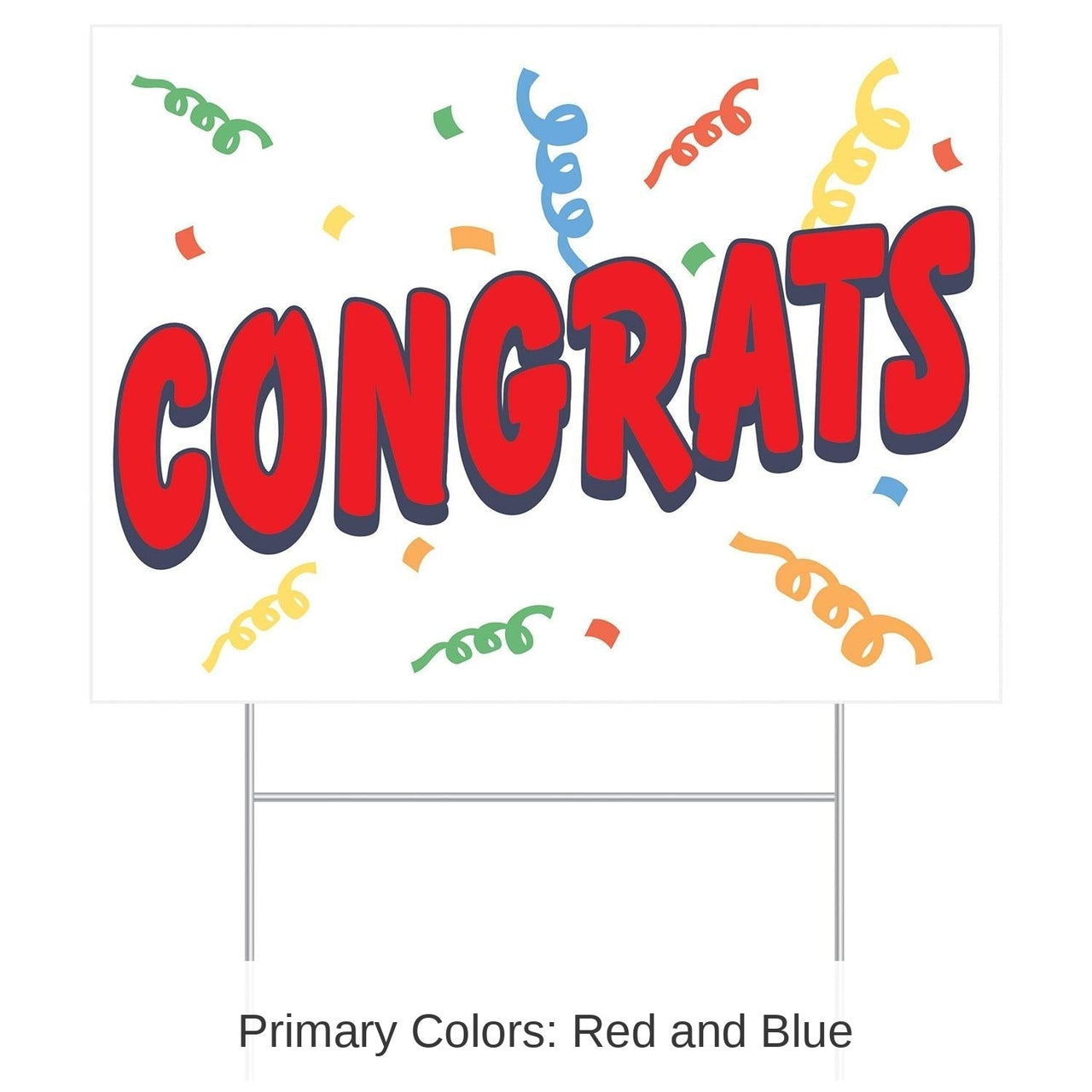 6 Pack Bulk Plastic Congrats Party Yard Sign