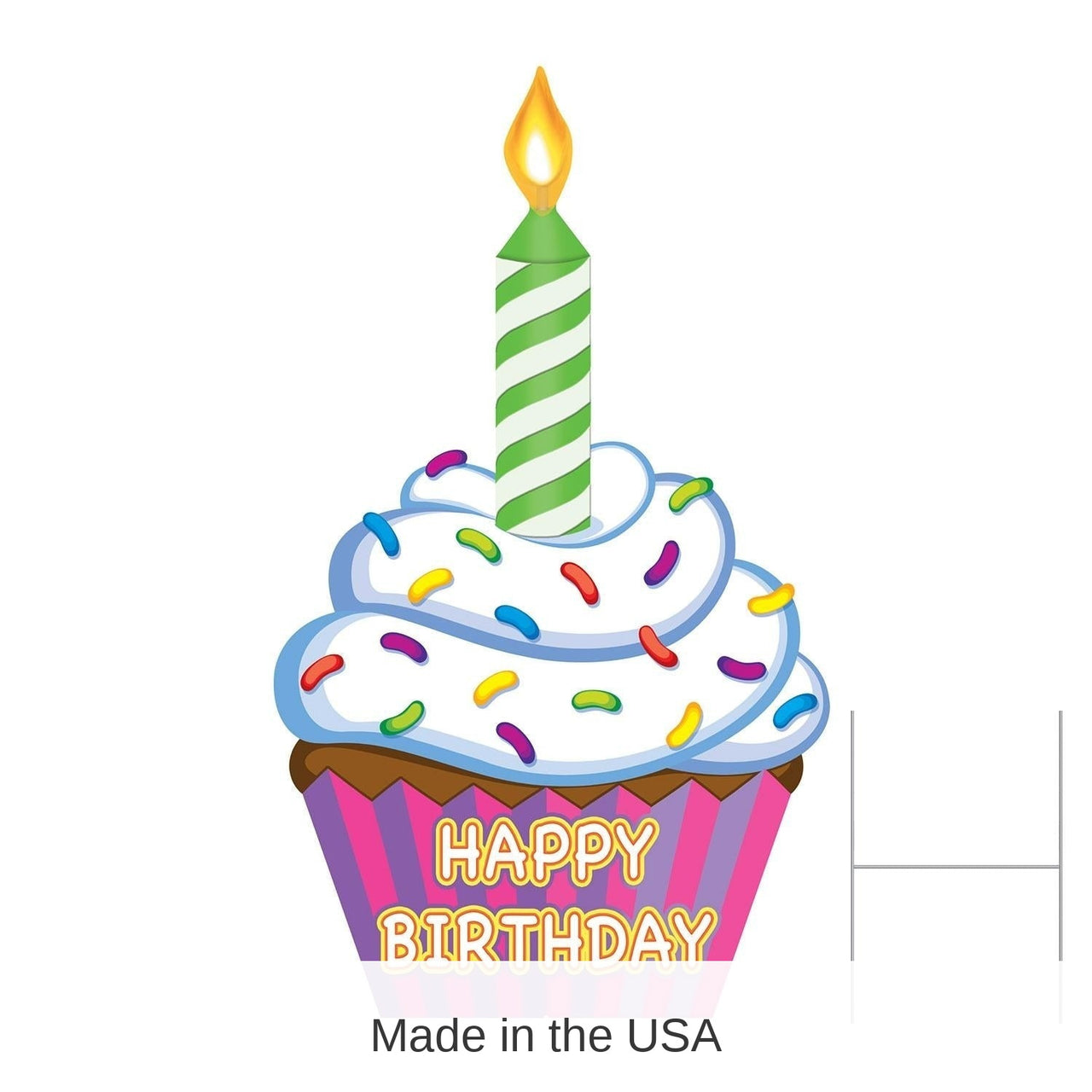 2 Pack Bulk Plastic Jumbo Cupcake Yard Sign