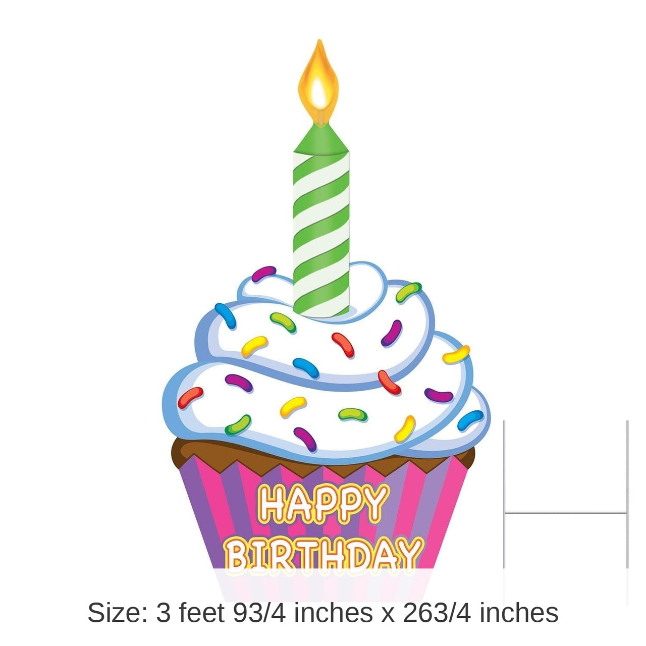 2 Pack Bulk Plastic Jumbo Cupcake Yard Sign