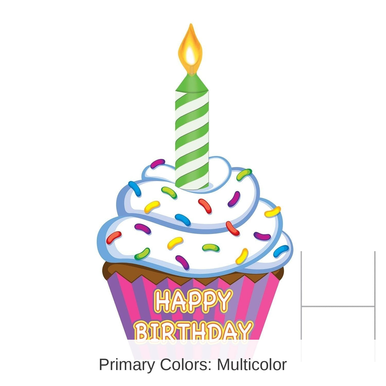 2 Pack Bulk Plastic Jumbo Cupcake Yard Sign