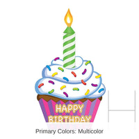 2 Pack Bulk Plastic Jumbo Cupcake Yard Sign