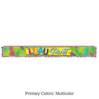 12 Pack Bulk Luau Party Metallic Luau Party Fringe Banner