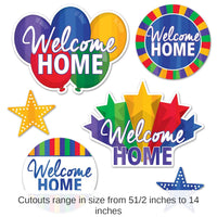 72 Pack Bulk Foil Welcome Home Party Cutouts