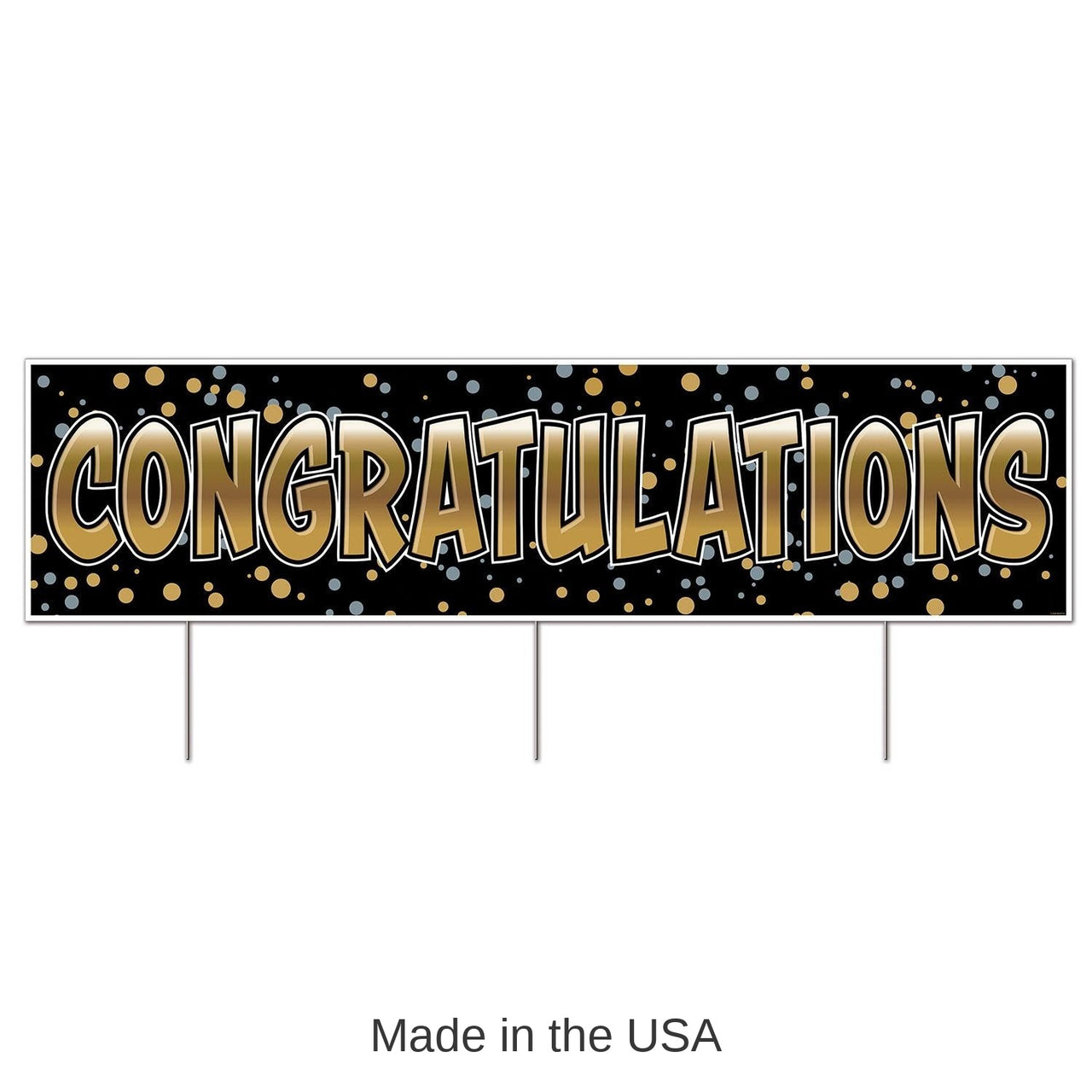 6 Pack Bulk Plastic Jumbo "Congratulations" Party Yard Sign