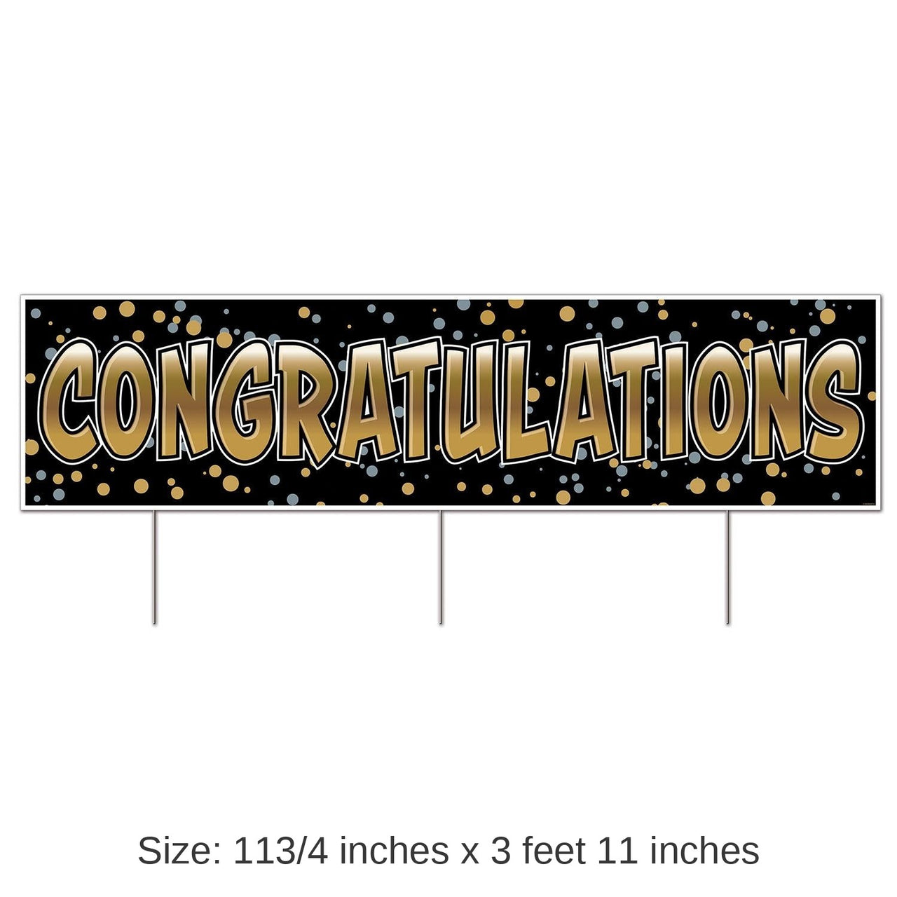 6 Pack Bulk Plastic Jumbo "Congratulations" Party Yard Sign
