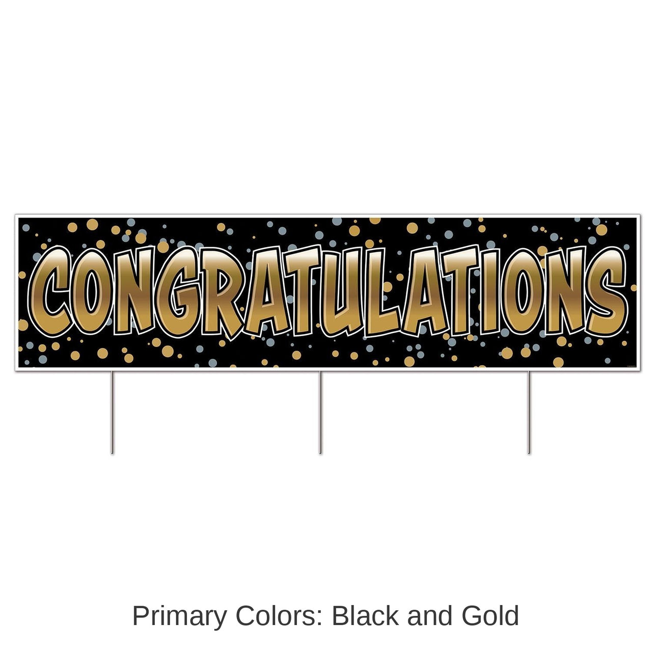 6 Pack Bulk Plastic Jumbo "Congratulations" Party Yard Sign