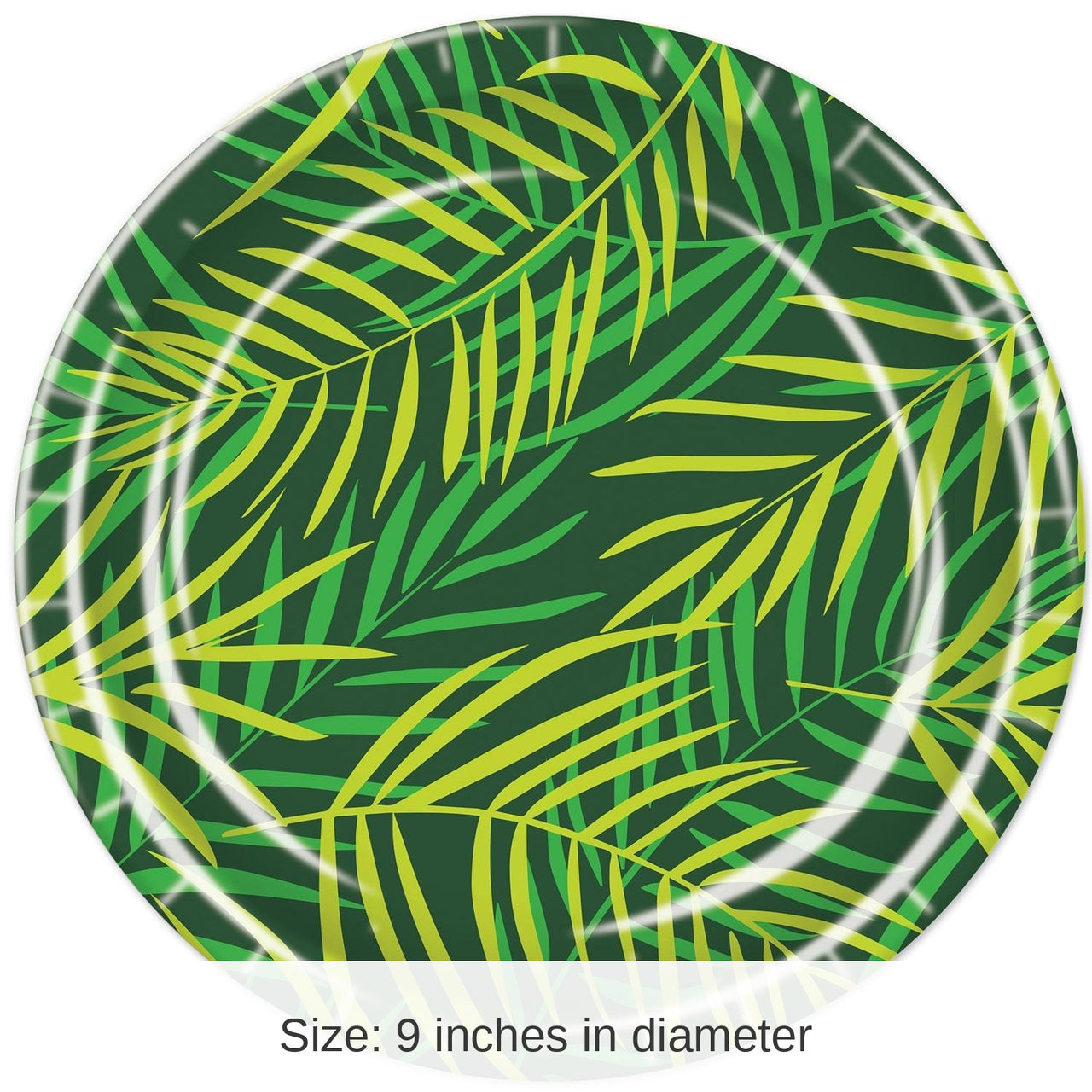 96 Pack Bulk Luau Party Palm Leaf Paper Plates 9 inch