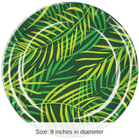96 Pack Bulk Luau Party Palm Leaf Paper Plates 9 inch