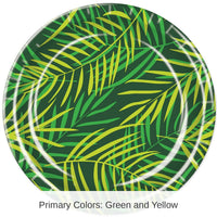 96 Pack Bulk Luau Party Palm Leaf Paper Plates 9 inch