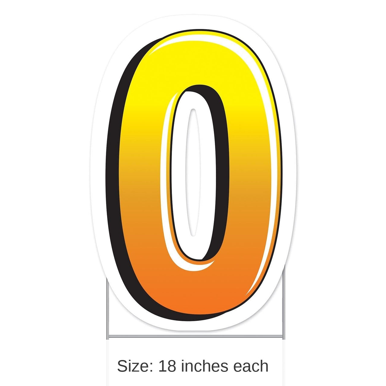 3 Pack Bulk Plastic 0 Party Yard Sign
