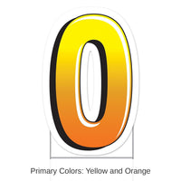 3 Pack Bulk Plastic 0 Party Yard Sign