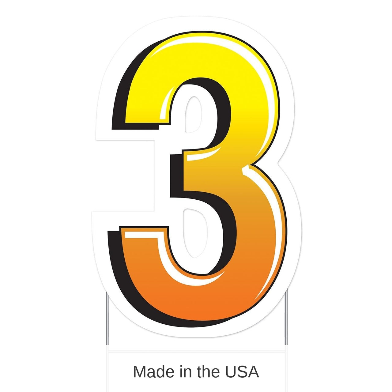 3 Pack Bulk Plastic 3 Party Yard Sign