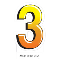 3 Pack Bulk Plastic 3 Party Yard Sign