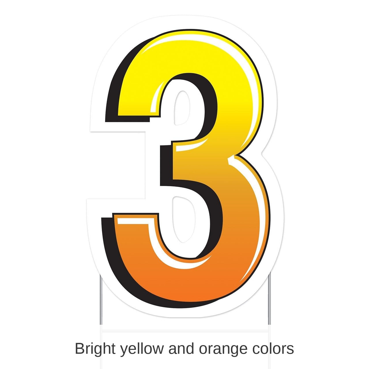 3 Pack Bulk Plastic 3 Party Yard Sign