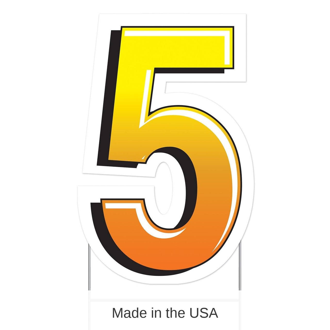 3 Pack Bulk Plastic 5 Party Yard Sign