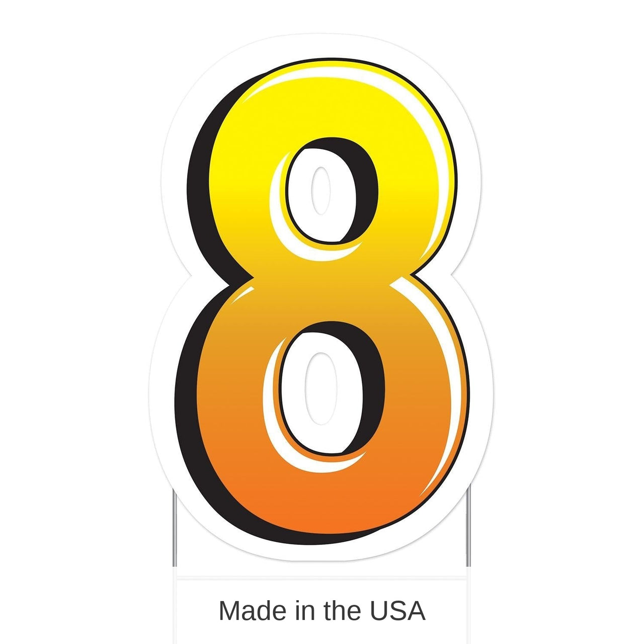 3 Pack Bulk Plastic 8 Party Yard Sign