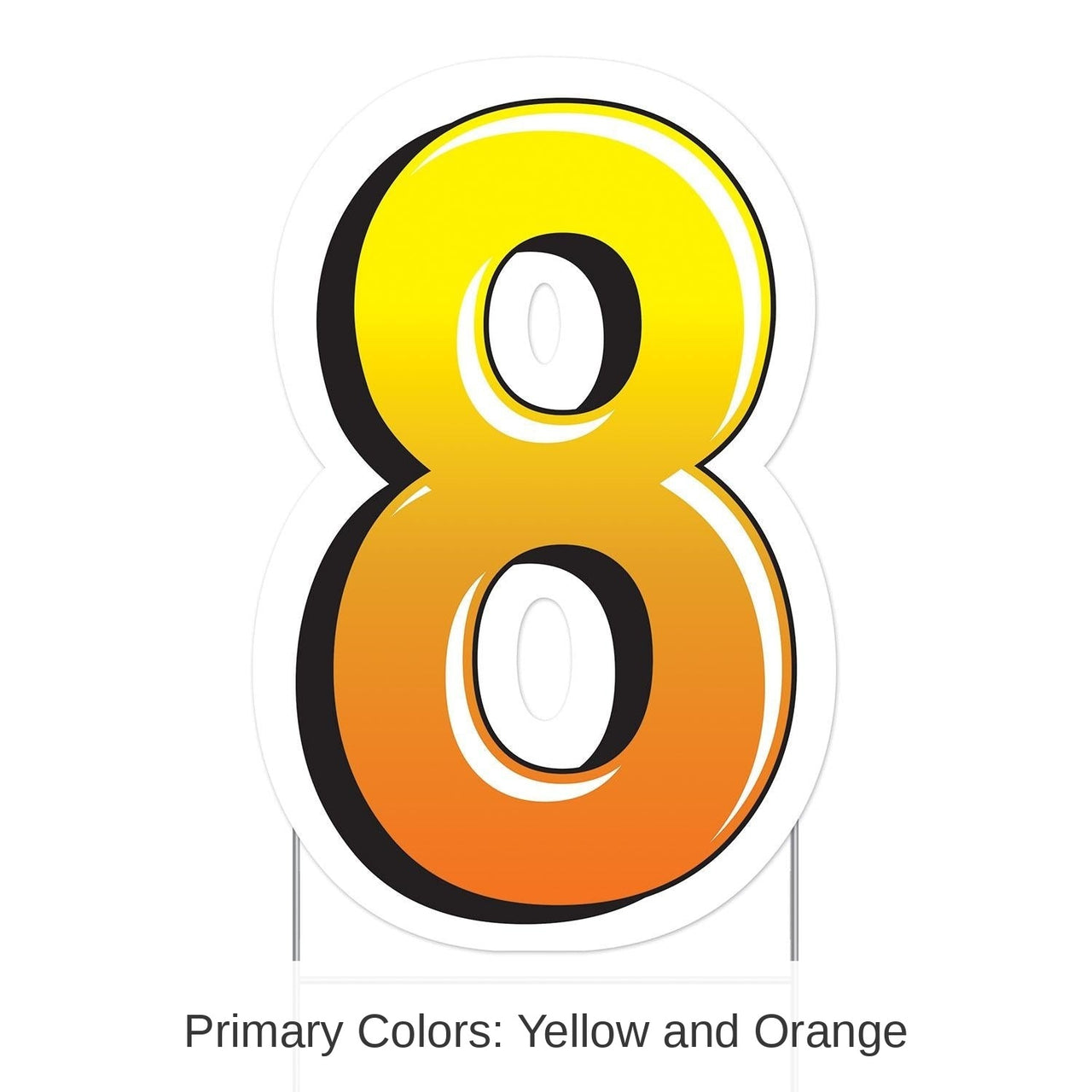 3 Pack Bulk Plastic 8 Party Yard Sign