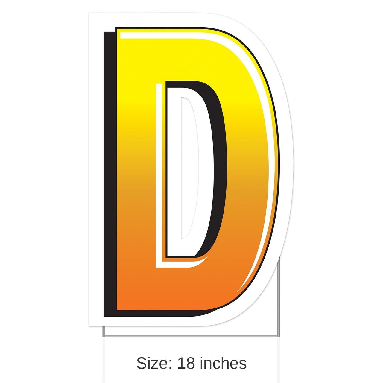 3 Pack Bulk Plastic D Party Yard Sign