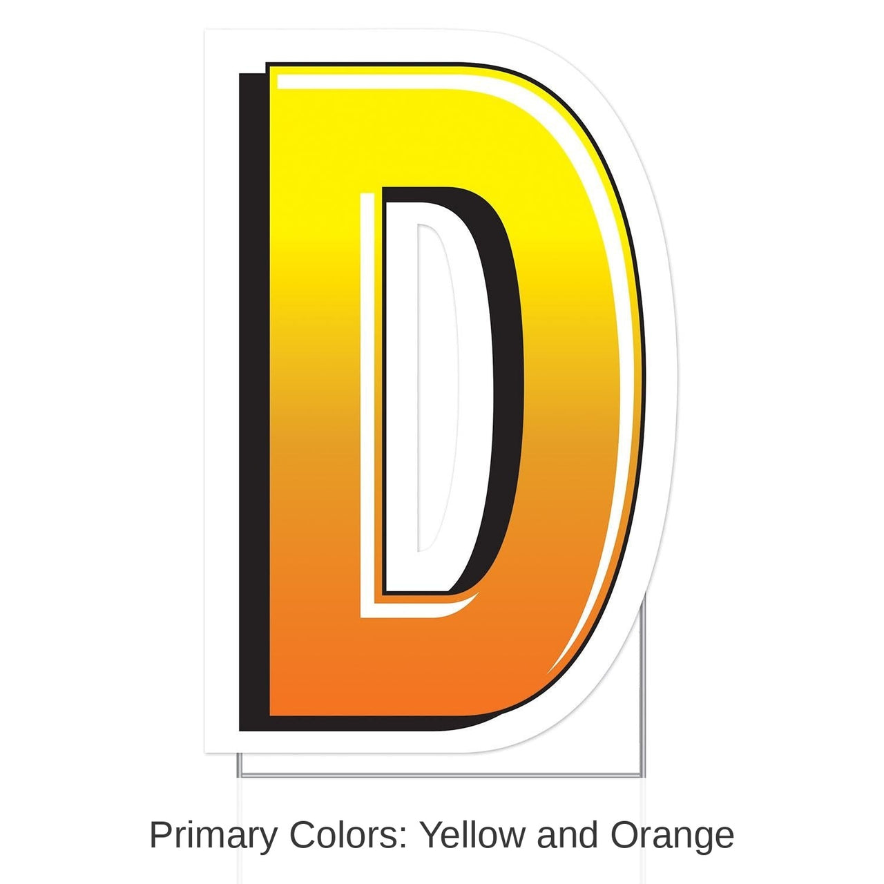 3 Pack Bulk Plastic D Party Yard Sign