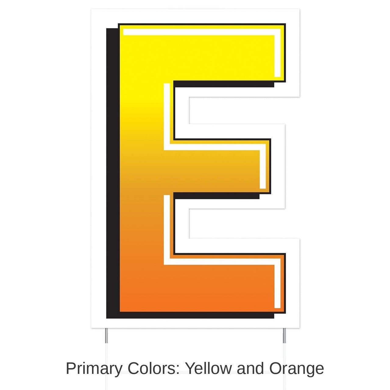 3 Pack Bulk Plastic E Party Yard Sign