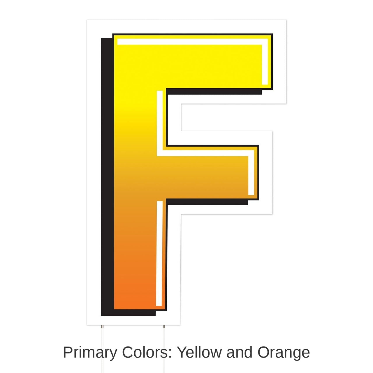 3 Pack Bulk Plastic F Party Yard Sign