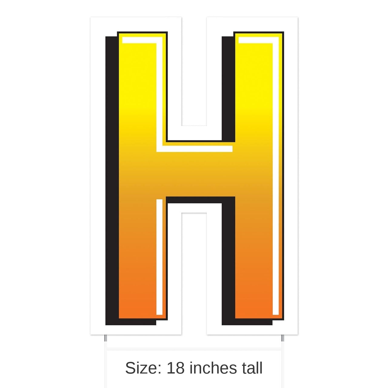 3 Pack Bulk Plastic H Party Yard Sign